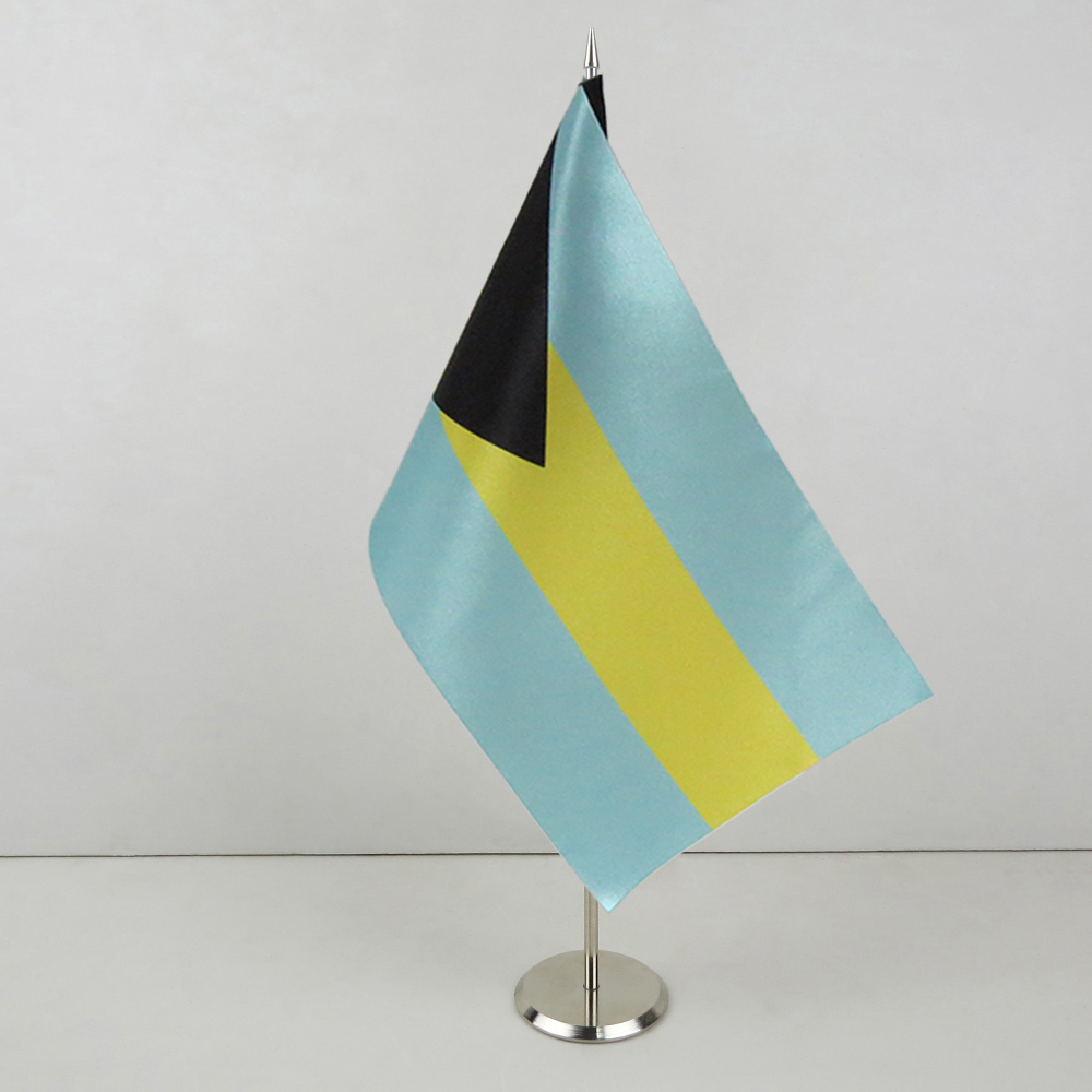 Прапорець Богамських островів на металевій підставці Прапорець Богамських островів на металевій підставці